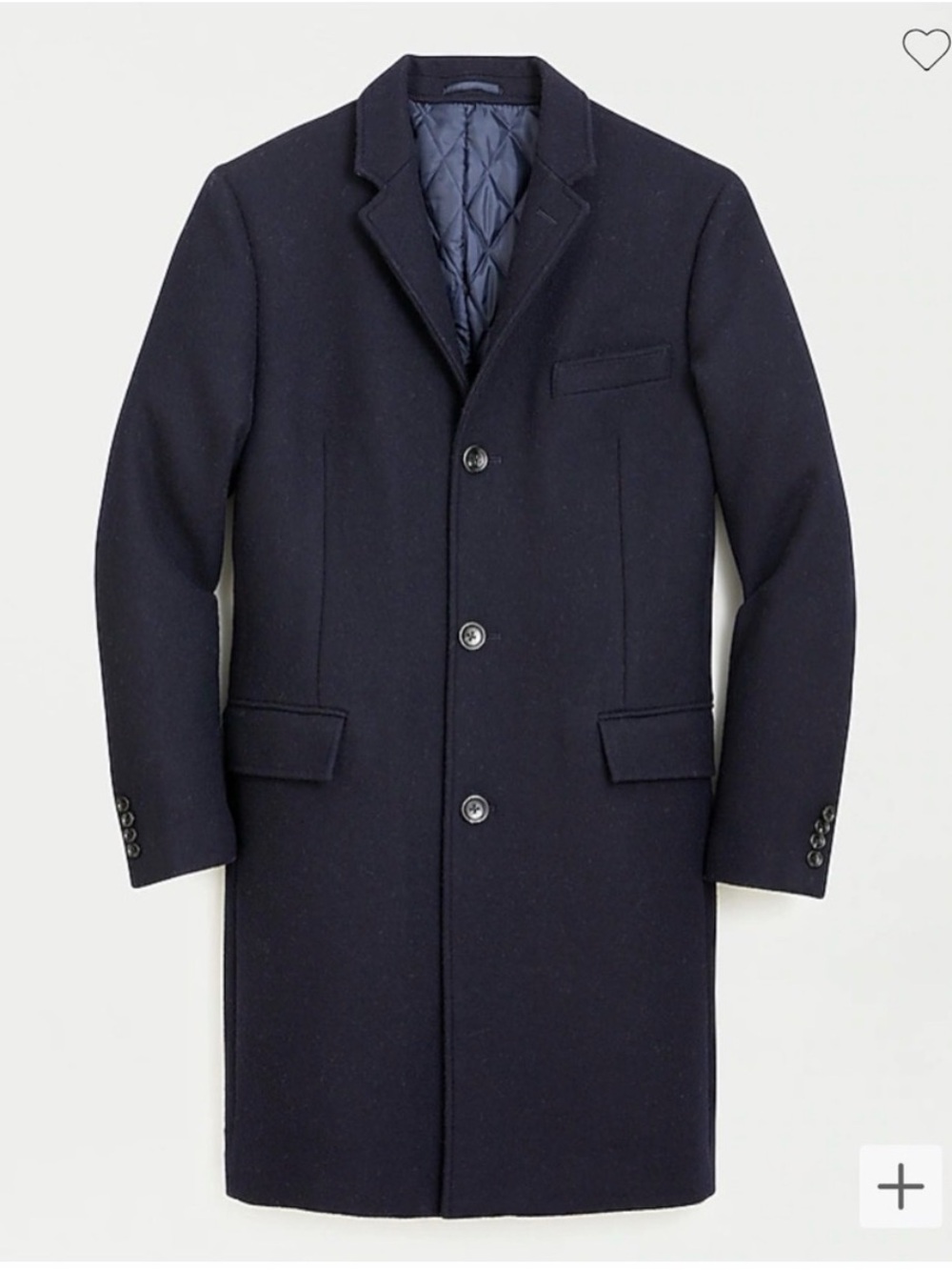 J.Crew Everyday Wool Primaloft Topcoat Size 44
